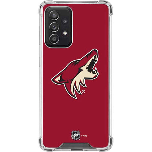 NHL Arizona Coyotes Solid Background Galaxy A52 5G Clear Case